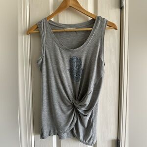 Niyama Sol Gray Tank Top with Front Twist